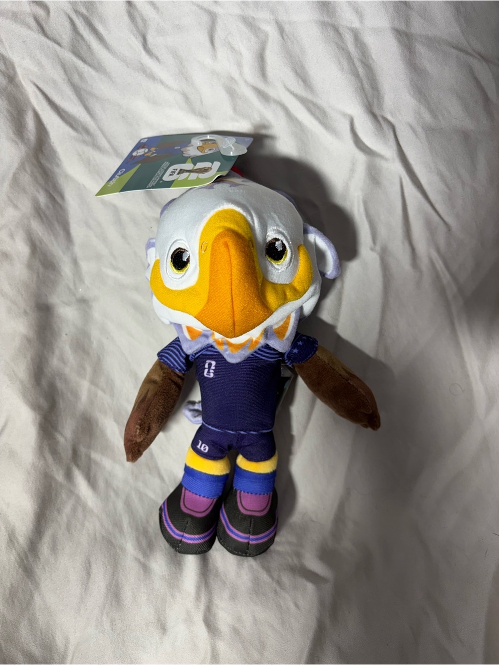FIFA Plush Eagle Bird Mascot Toy - White & Yellow